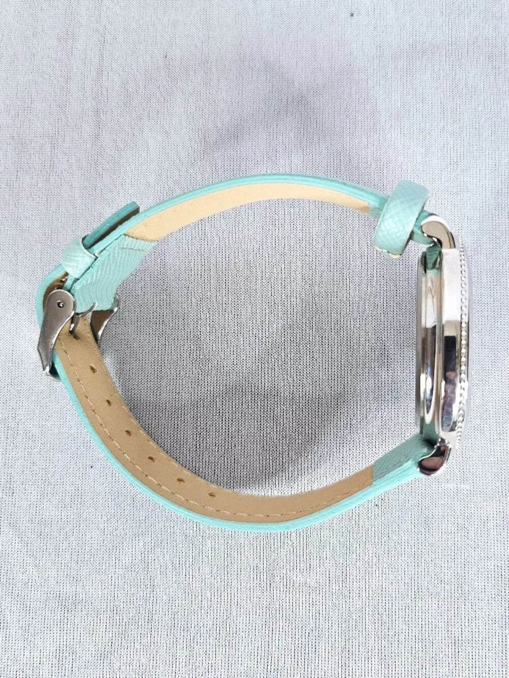 L & Co. Rhinestone Watch | Seafoam Green | Silver Tone